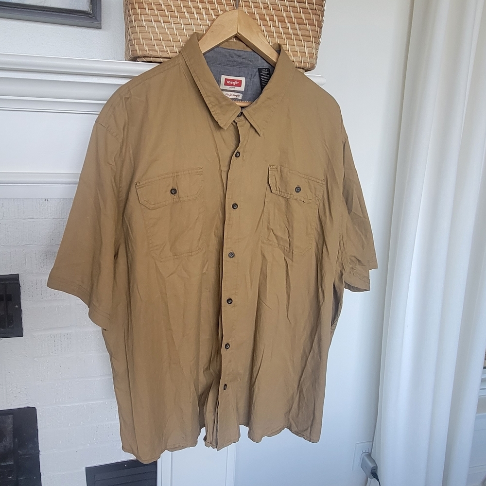 Wrangler Flex For Comfort Short Sleeve Button Up Shirt Men's 3XL